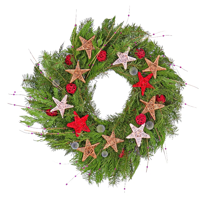 22 in. Fresh Evergreens Wreath