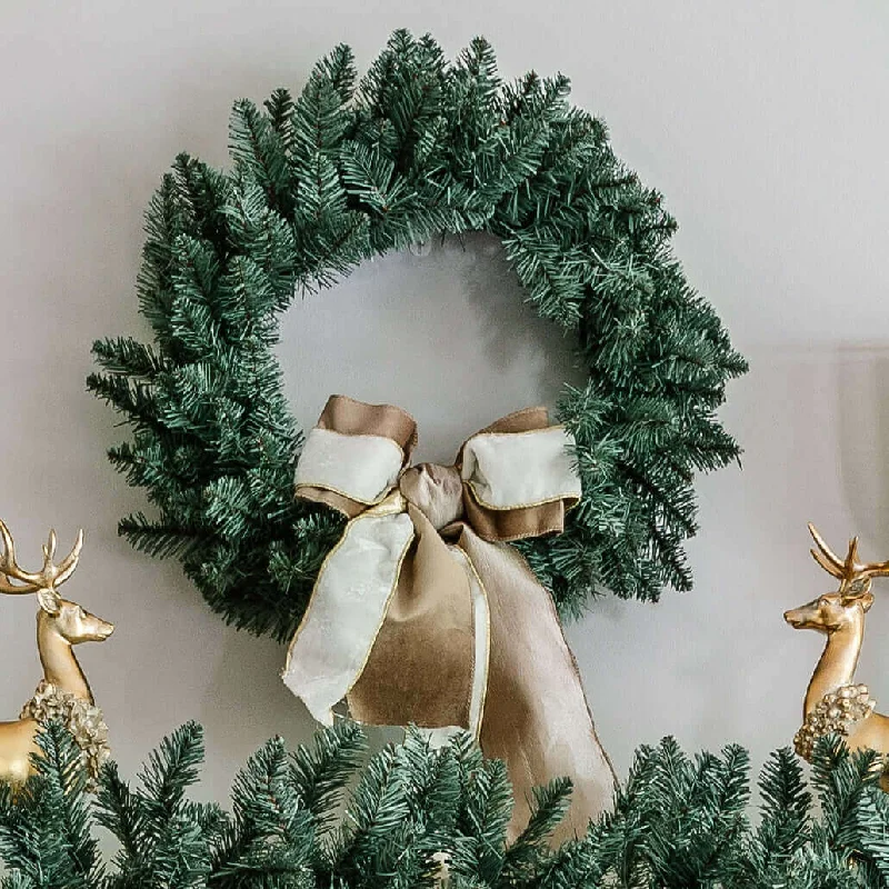 24" Tribeca Spruce Blue Wreath Unlit