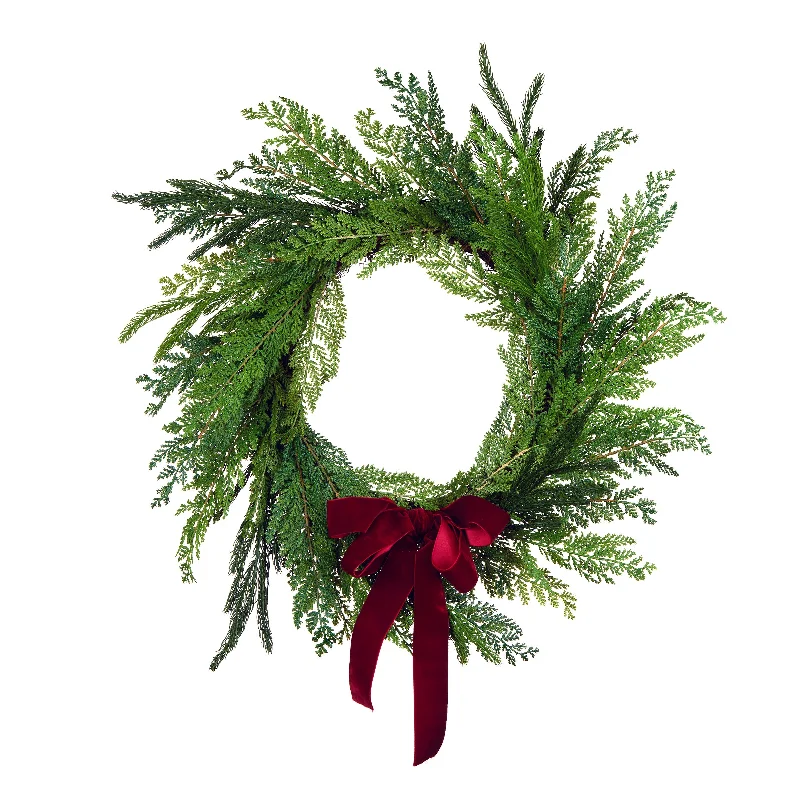 24 in. Christmas Cottage Wreath