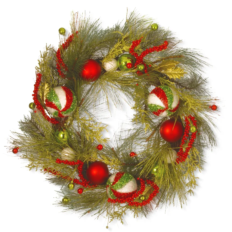 30 in. Christmas Ball Wreath