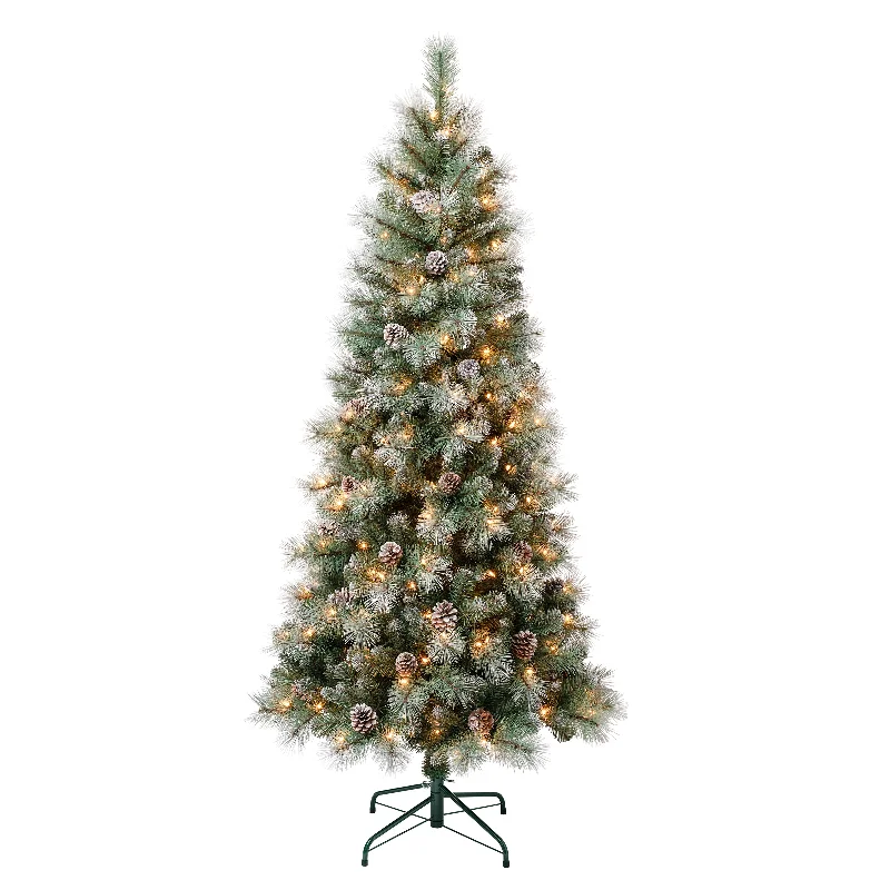 6 ft. Pre-Lit Perry Mixed Pine Tree with Clear Lights