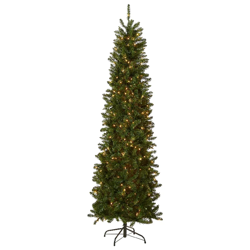 7.5 ft. Pre-Lit Kingswood Fir Pencil Tree with Clear Lights