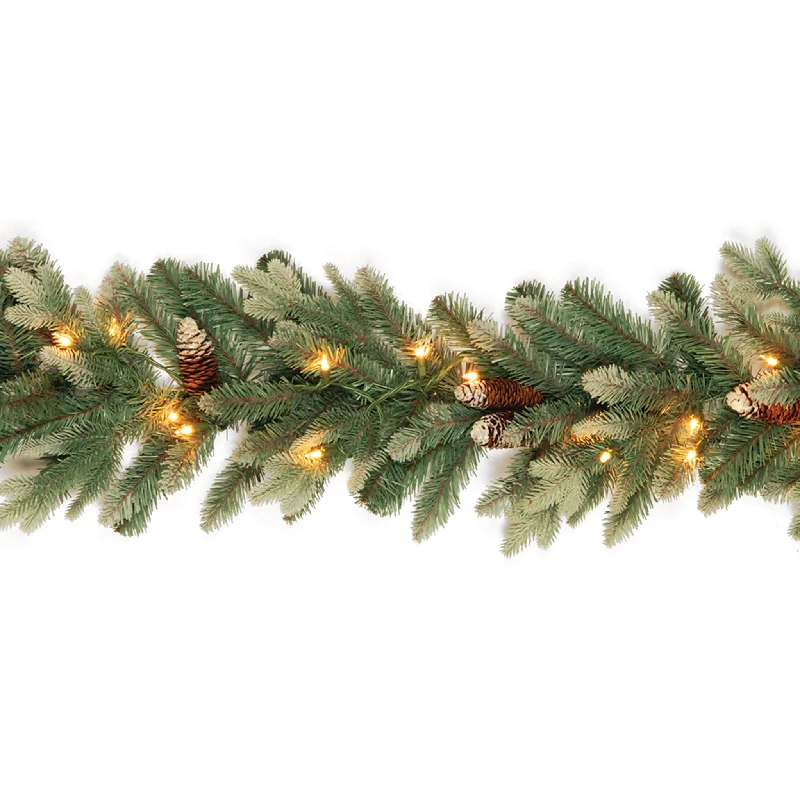 9 ft. Pre-Lit Copenhagen Spruce Garland with Clear Lights