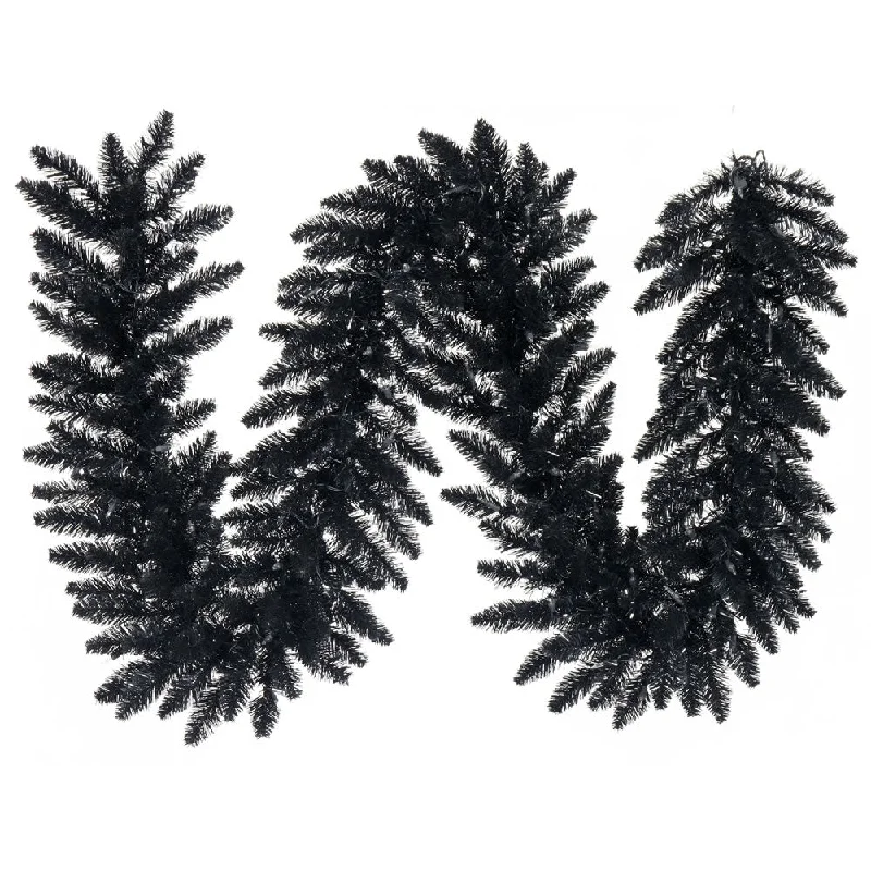 9' x 10" Artificial Christmas Garland - Black