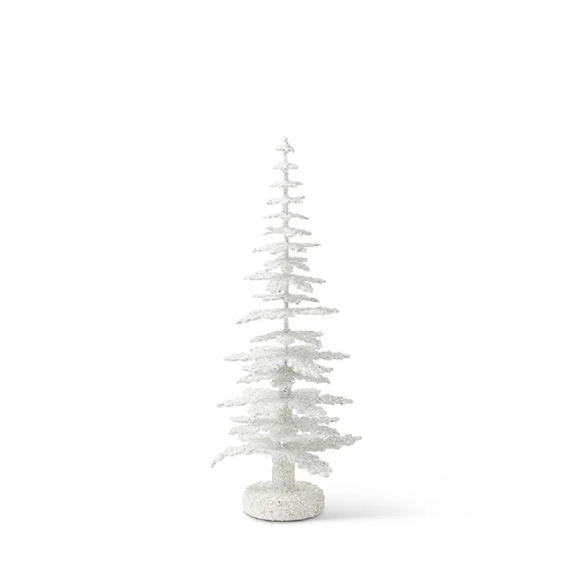 Beaded White Snowy Tree, 12"