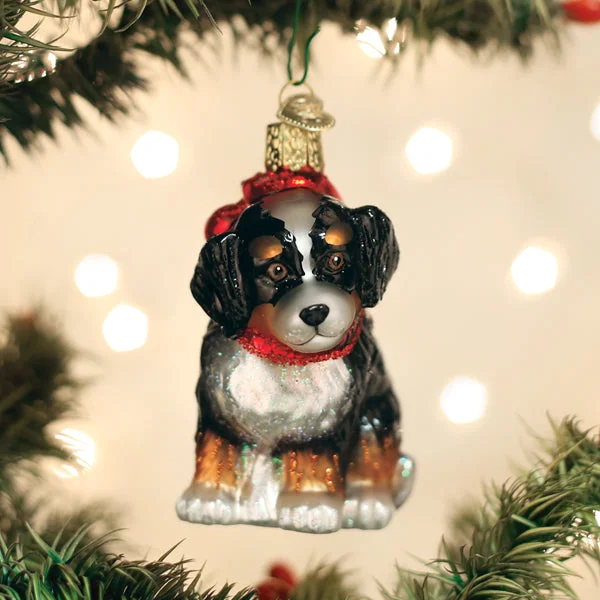 Bernedoodle Puppy Ornament