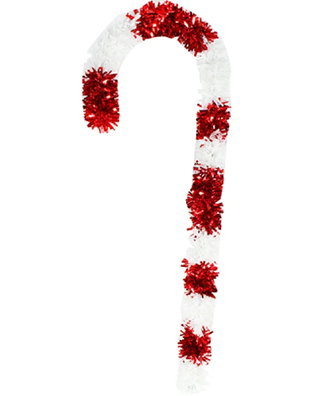 Candy Cane Tinsel Stick 1m