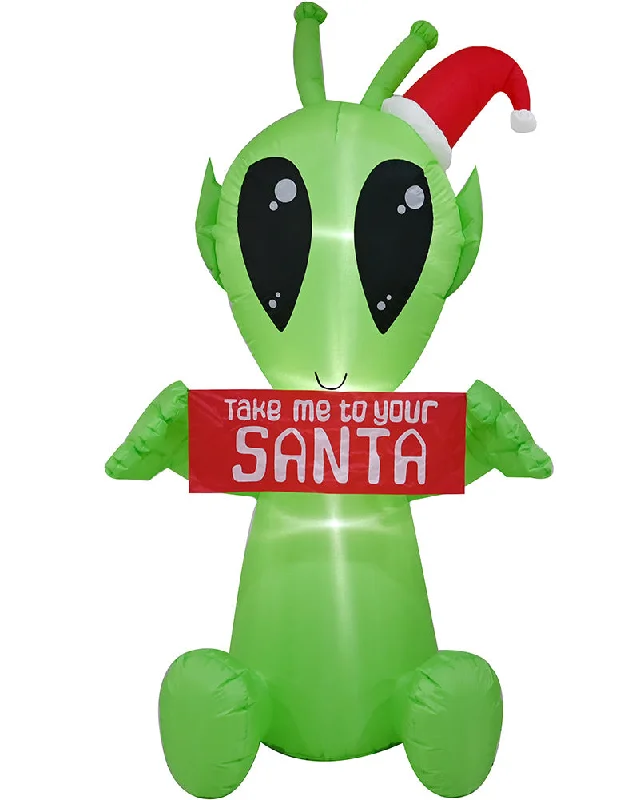 Christmas Alien Christmas Lawn Inflatable 2.1m