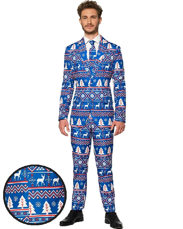 Christmas Blue Nordic Mens Suitmeister