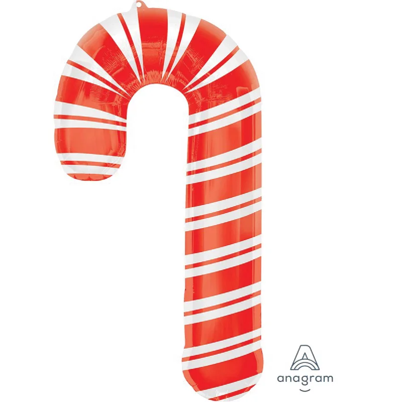 Christmas Holiday Candy Cane 93cm Foil SuperShape Balloon