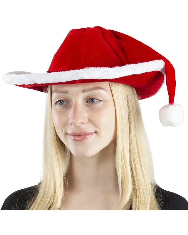 Christmas Santa Cowboy Adult Hat