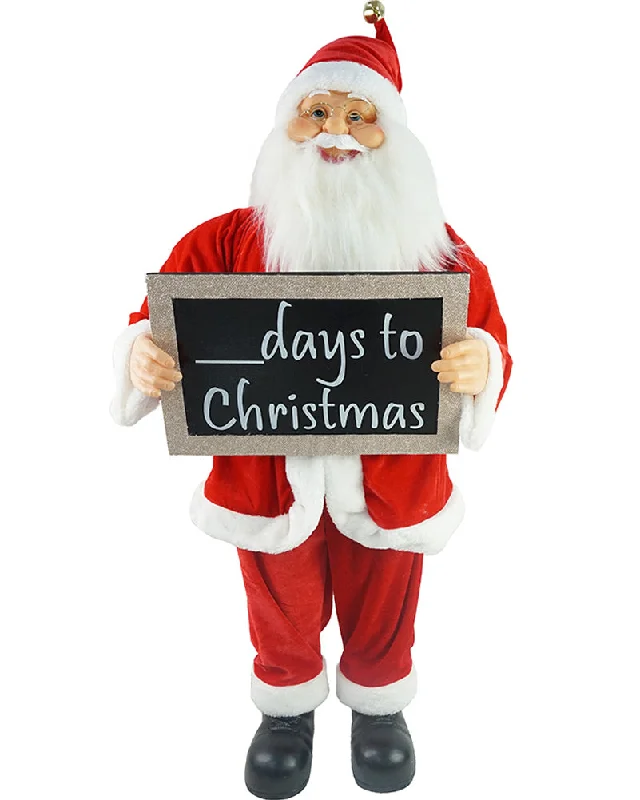 Christmas Santa Statue With Countdown Board 90cm