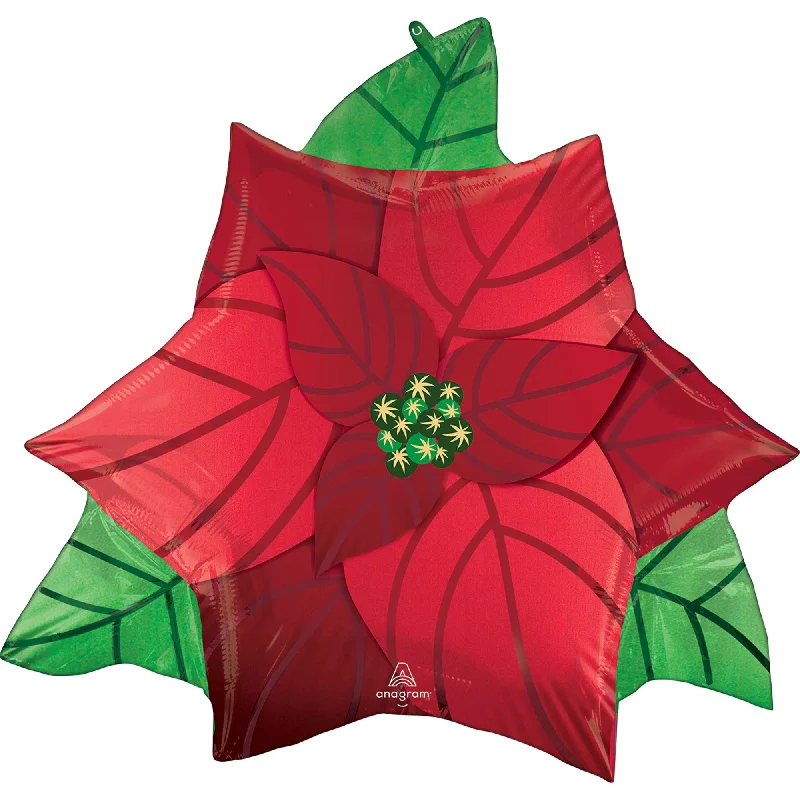 Christmas SuperShape XL Satin Infused Poinsettia P30