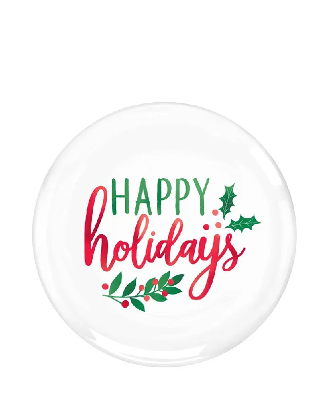 Christmas Tis the Season Plastic Plate Pack of 20