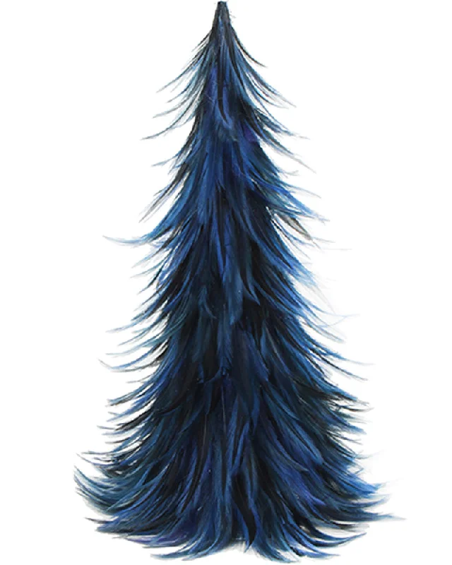 Christmas Tree Decorative Cone with Feathers 37cm