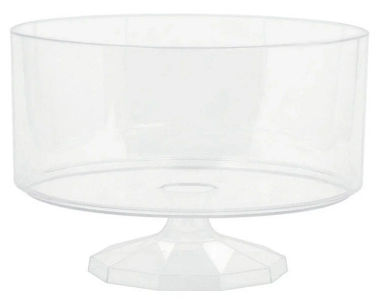 Christmas Trifle Container Plastic Clear Small