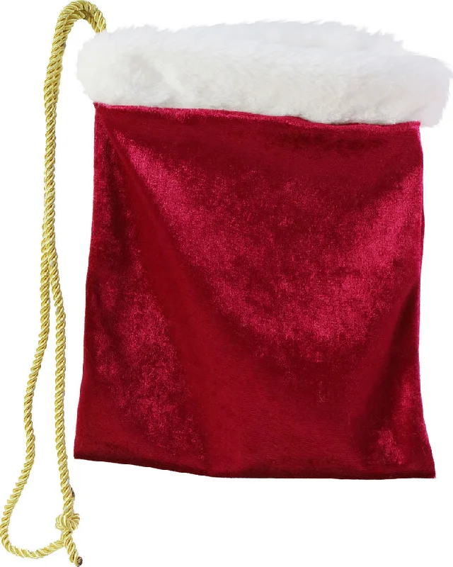 Christmas Velvet Plush Santa Purse 28cm