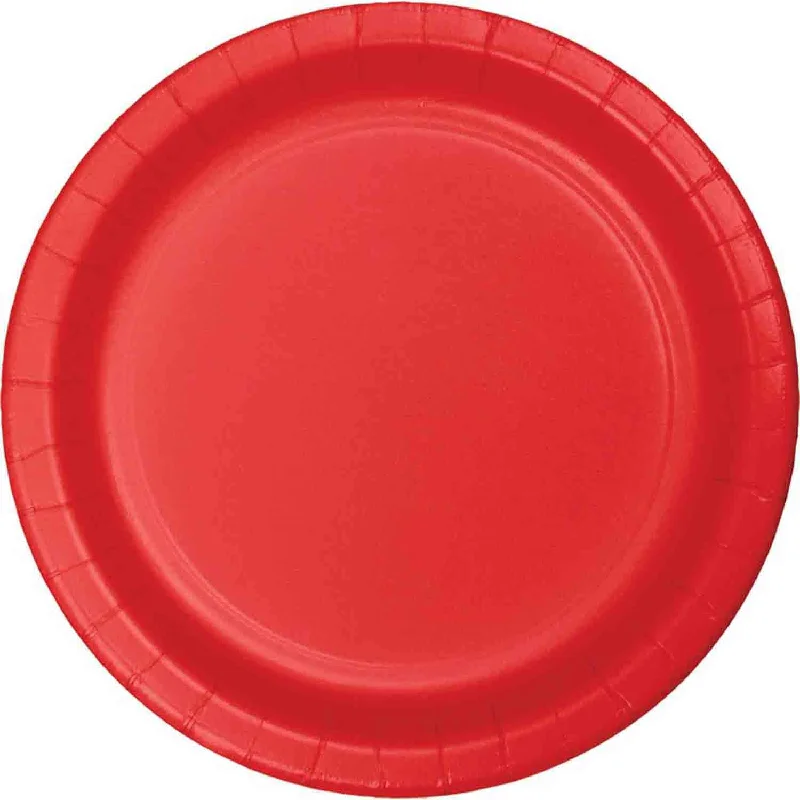 Classic Red Round Paper Plate 17cm Pack of 24