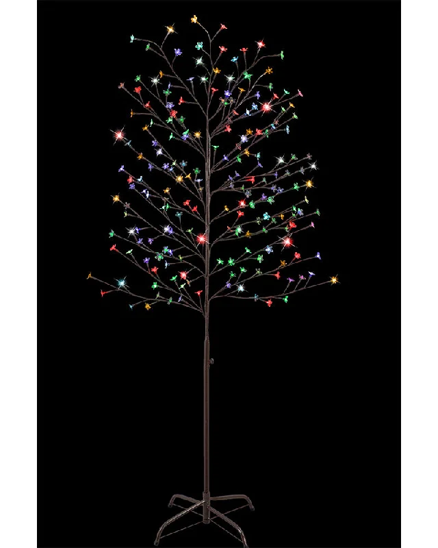 Colour Change Solar Christmas LED Blossom Tree 180cm