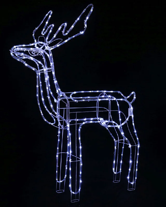 Cool White Standing Reindeer Tubelight LED Christmas Light 1.1m