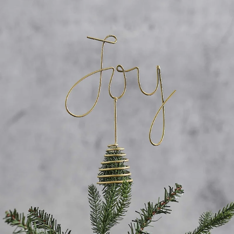 Cosy Copper Christmas Joy Tree Topper