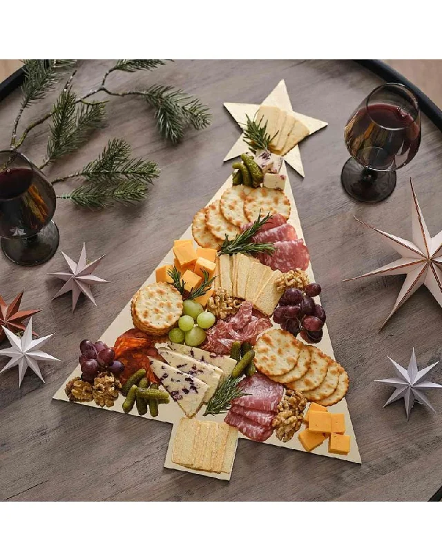 Cosy Copper Gold Christmas Tree Shaped Grazing Board