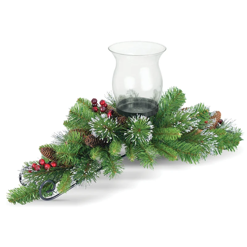 30 in. Crestwood Spruce Centerpiece and Candle Holder