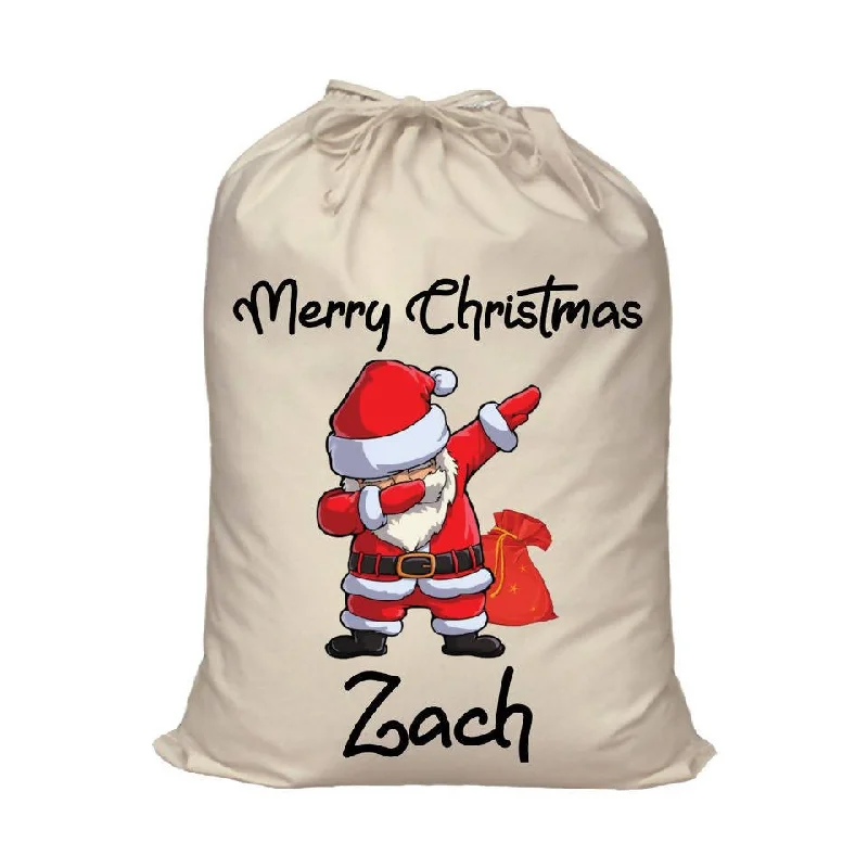 Dancing Santa Claus Personalised Santa Sack