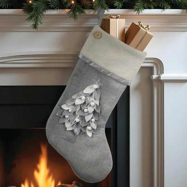 Exclusive Deal – Just for You Elegant Stocking With Tree Motif