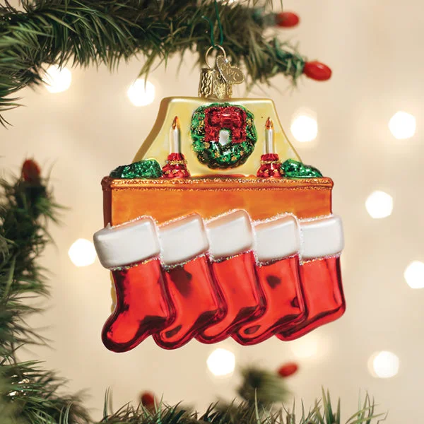 Family Of 5 Stockings Ornament