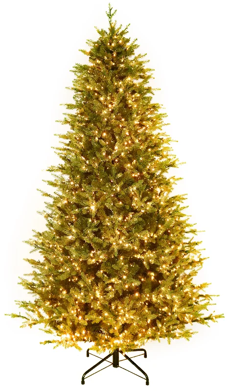 Flocked Rocky Mountain Fir Artificial Christmas Tree with Starry Lights