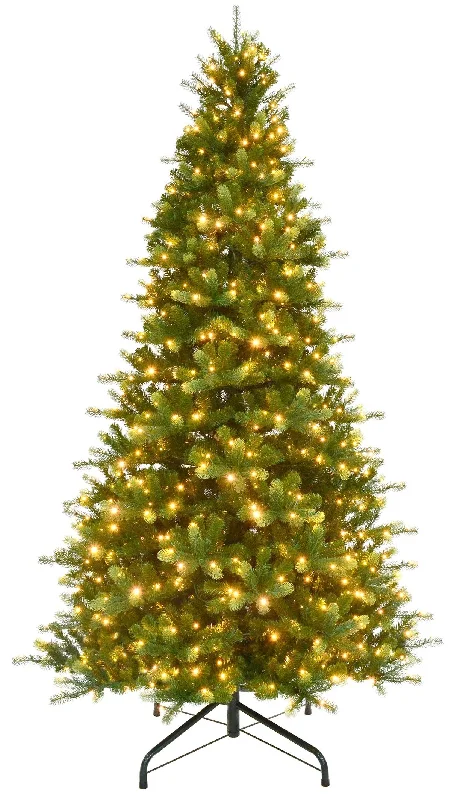 7.5' Franklin Spruce Power Pole Artificial Christmas Tree with Color-Changing LED Lights