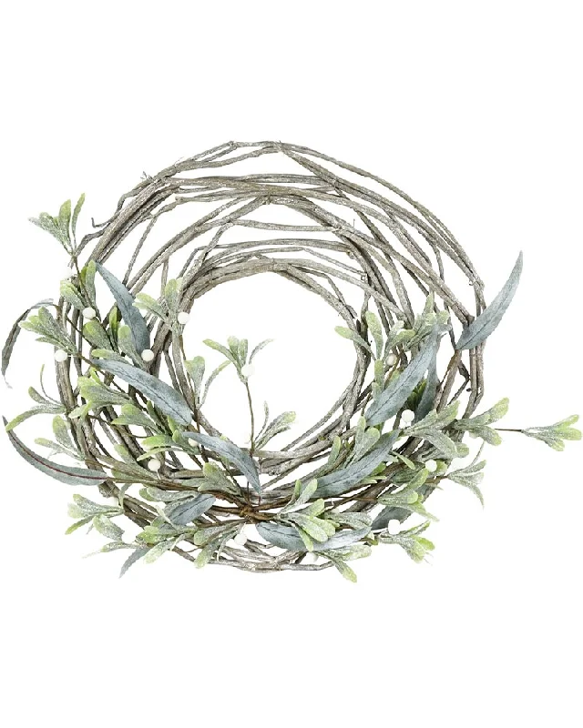 Glitter Mistletoe Christmas Wreath 50cm