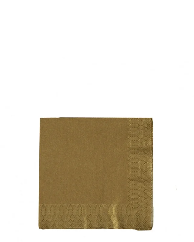 Gold Beverage Napkins Pack of 40