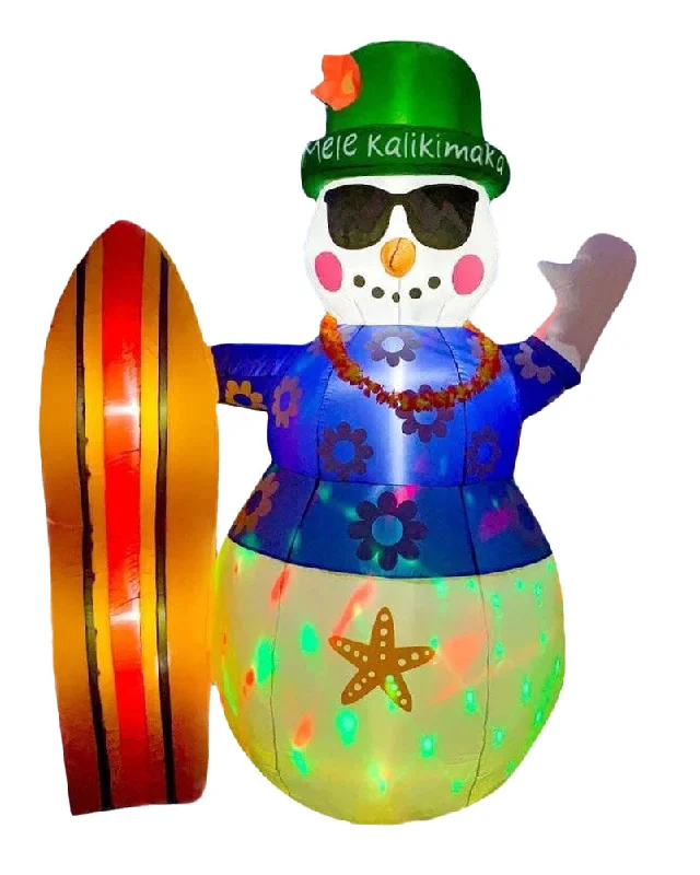 Hawaii Snowman Christmas Lawn Inflatable 2.4m