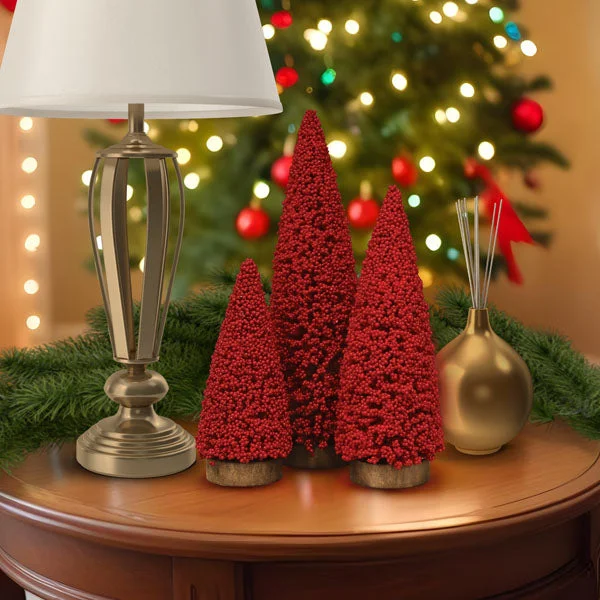 Seasonal Sale – Huge Discounts Await Holiday Berry 3 Tree Set