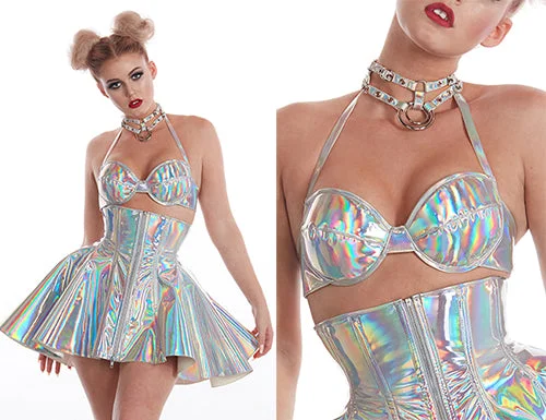 Holographic PVC Bra