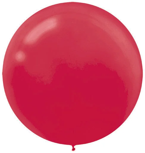 Apple Red 60cm Latex Balloons Pack of 4