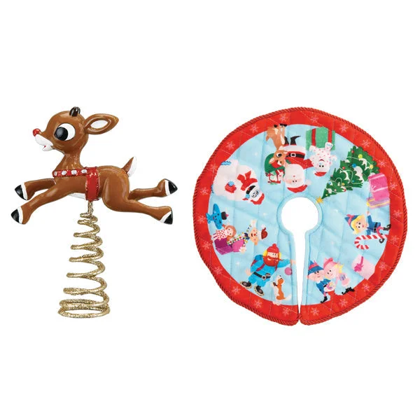 Mini Rudolph Tree Topper & Skirt