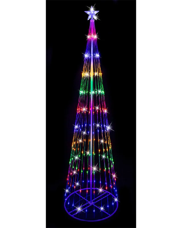 Multi-Coloured Strand Tree Digital Flashing LED Christmas Light 2.4m