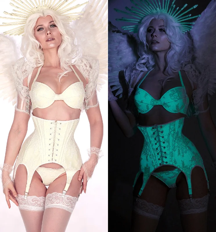 Glow in the dark Lace Garter Corset (6 clip version)