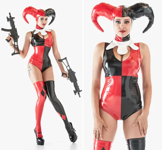 Harley Quinn V-Neck Jumpsuit