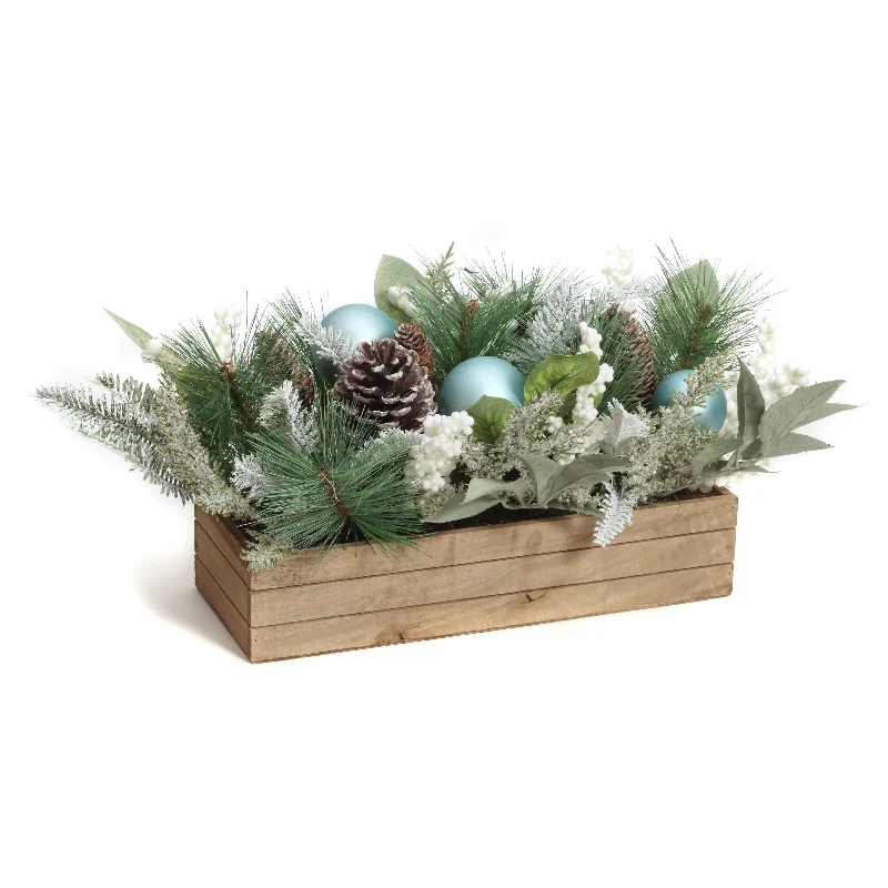 22 in. Decorated Evergreen Christmas Arrangement