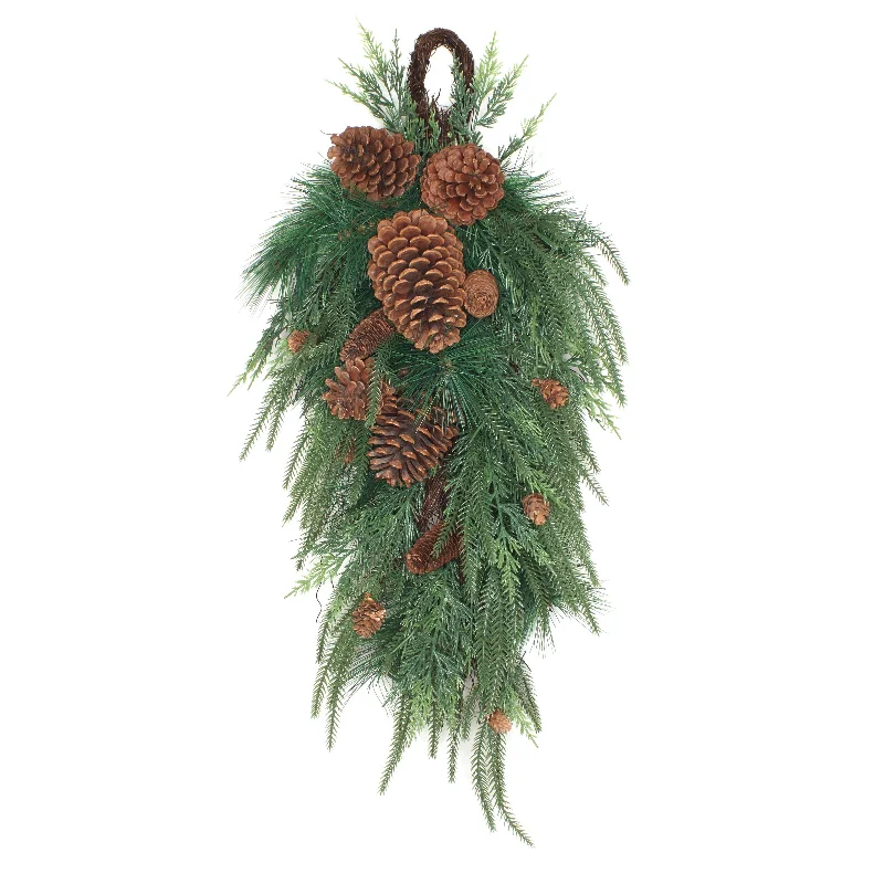 32 in. Mixed Pine Christmas Teardrop