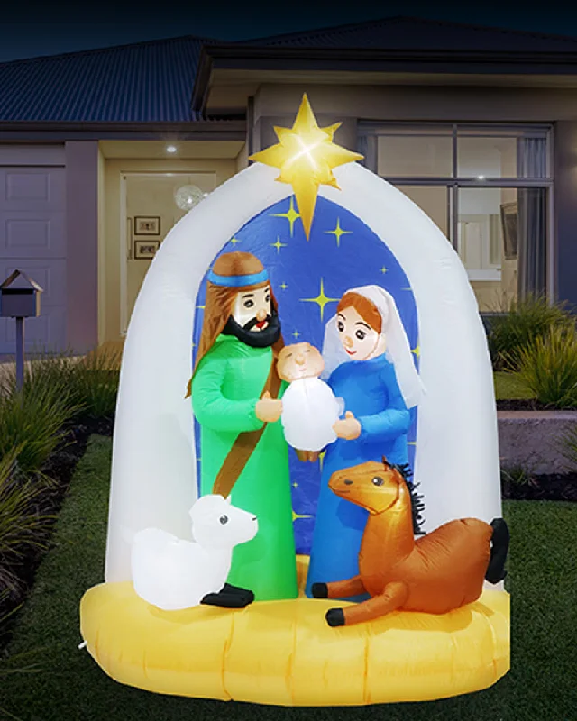 Nativity Scene Christmas Lawn Inflatable Decoration 2.1m