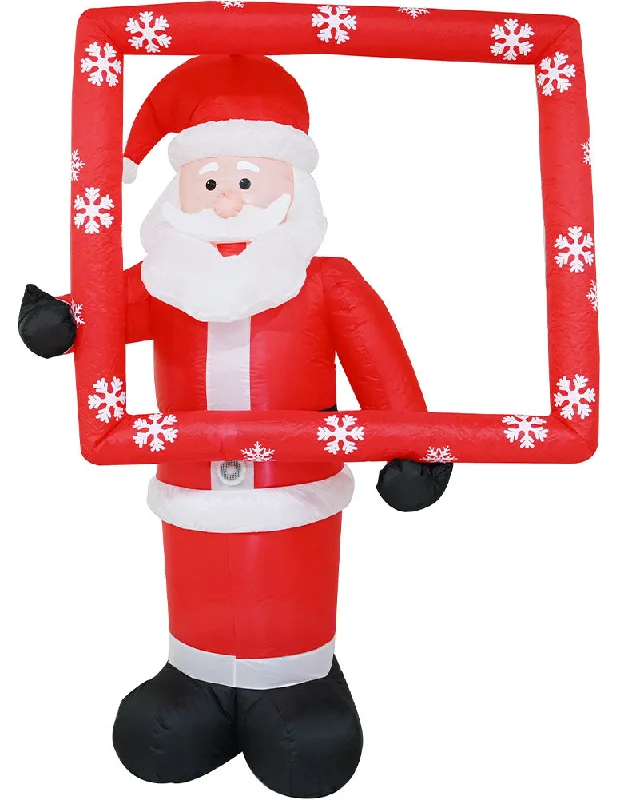 Photo Opp Santa with Music Christmas Lawn Inflatable 1.8m