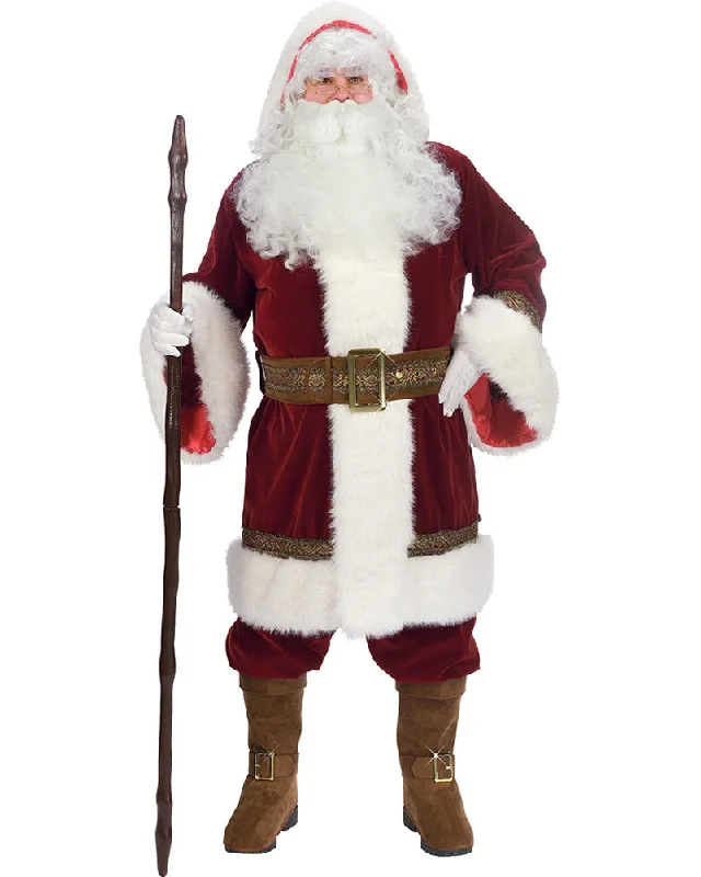 Professional Old Time Santa Plus Size Mens Christmas Costume