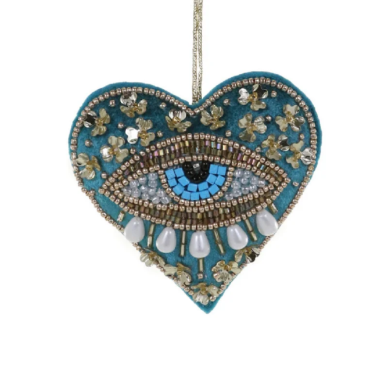 Protective Eye on Heart Ornament