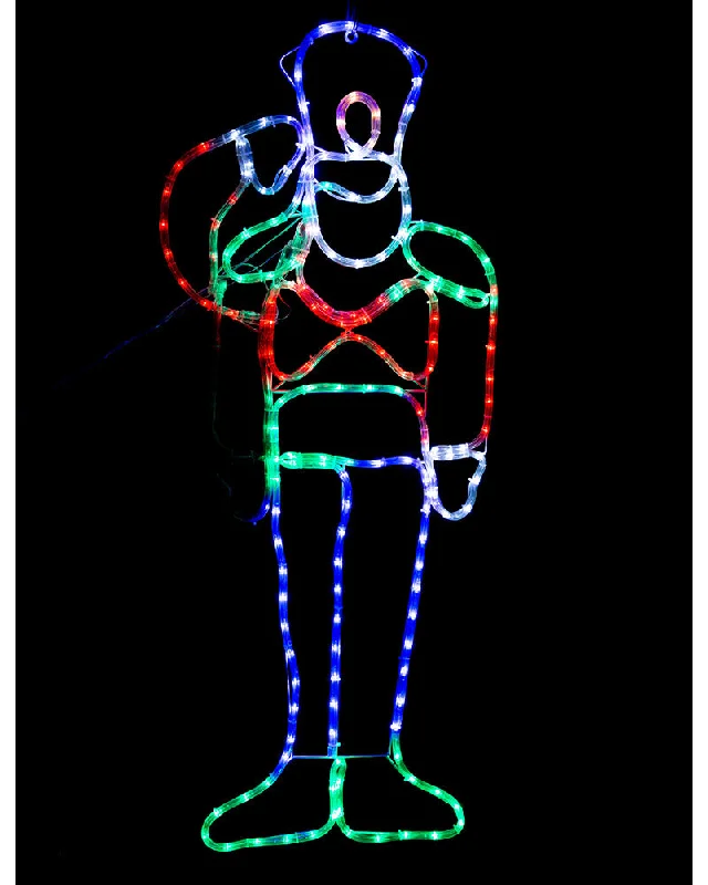 Saluting Nutcracker Soldier LED Christmas Ropelight 1.1m