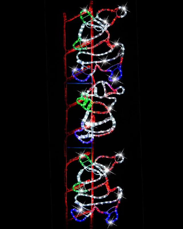 Santa Climbing Ladder Christmas LED Ropelight 1.5m